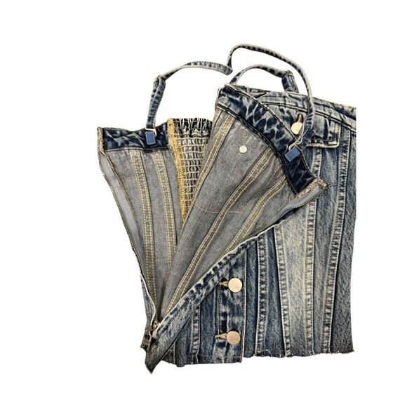 NWT Tractr Denim Corset Top Size Small - Picture 5 of 11
